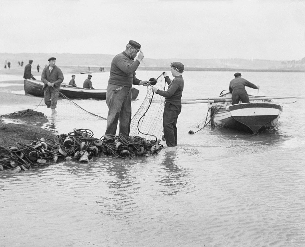 Detail of Salmon fishing on the Torridge by unknown