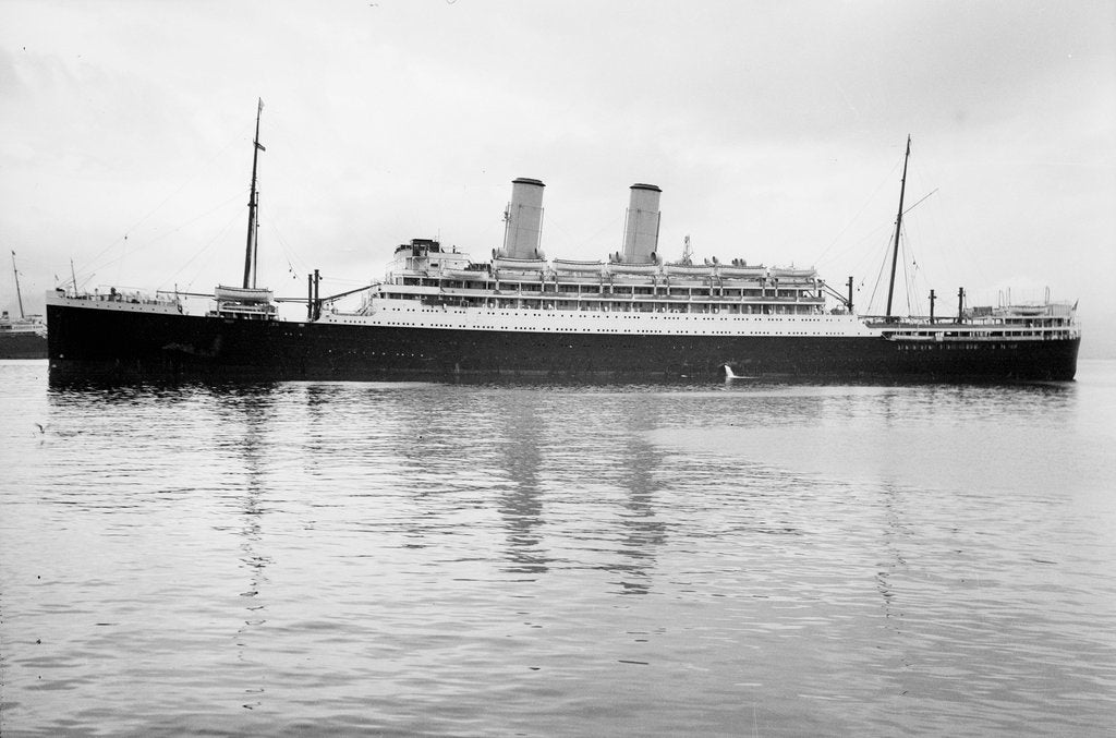 Detail of Photograph of 'Oronsay' (1925) at quayside, Tilbury on 24th January 1925 by unknown
