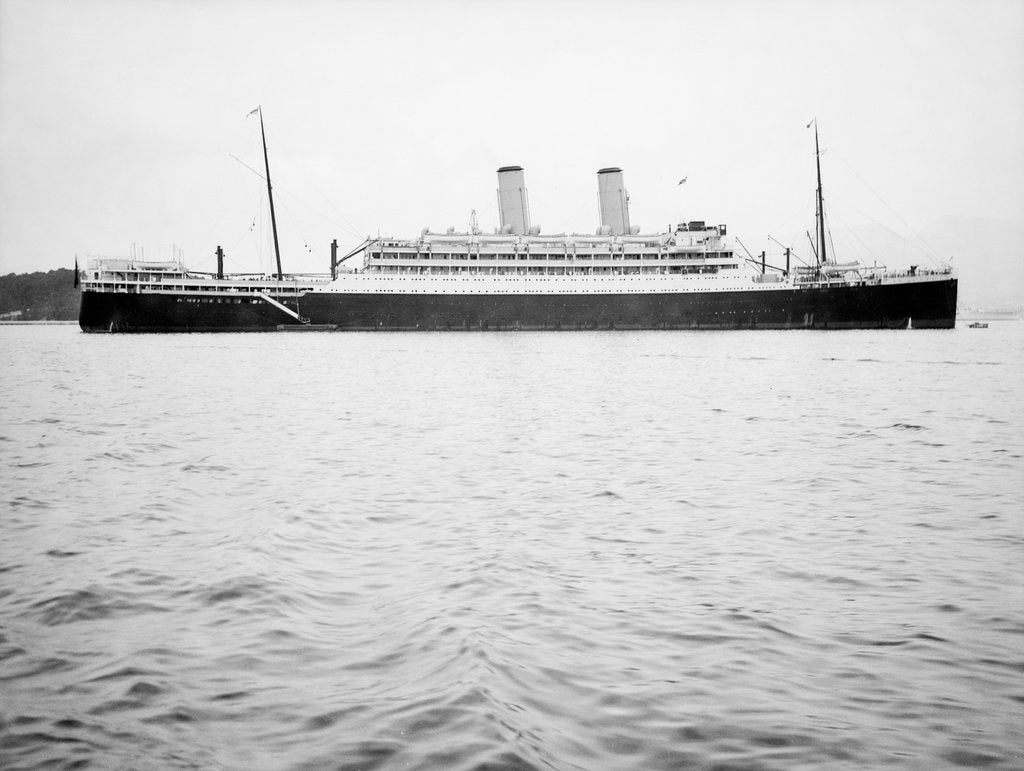 Detail of Photograph of 'Oronsay' (1925) at a mooring, Toulon, 1938 by unknown