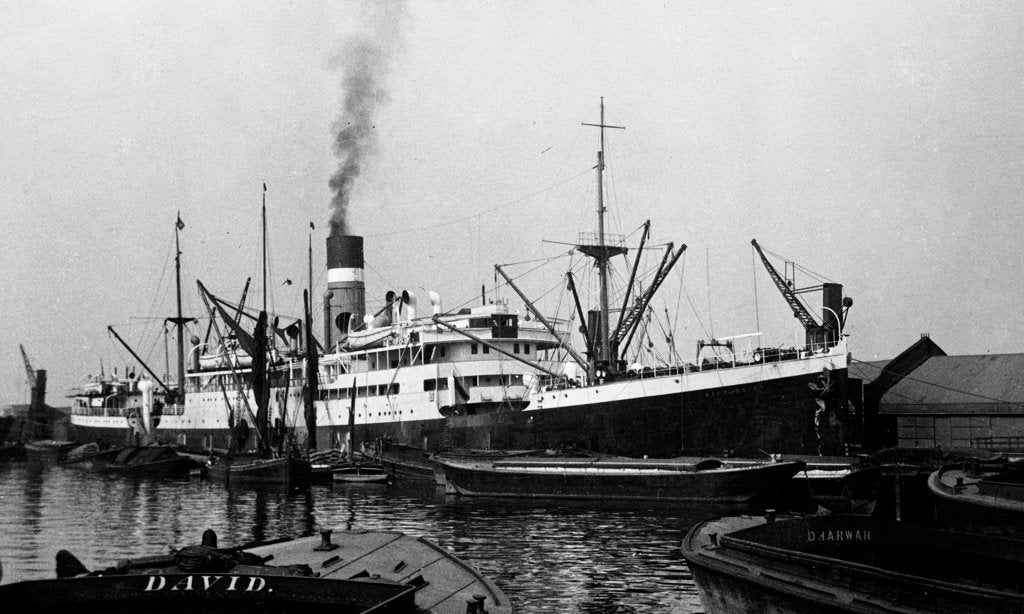 Detail of 'City of Cairo' (Br, 1915), at quayside by unknown