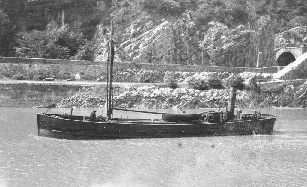 Detail of Steam barge 'John' (Br, 1849), under way on the river Avon by Anonymous