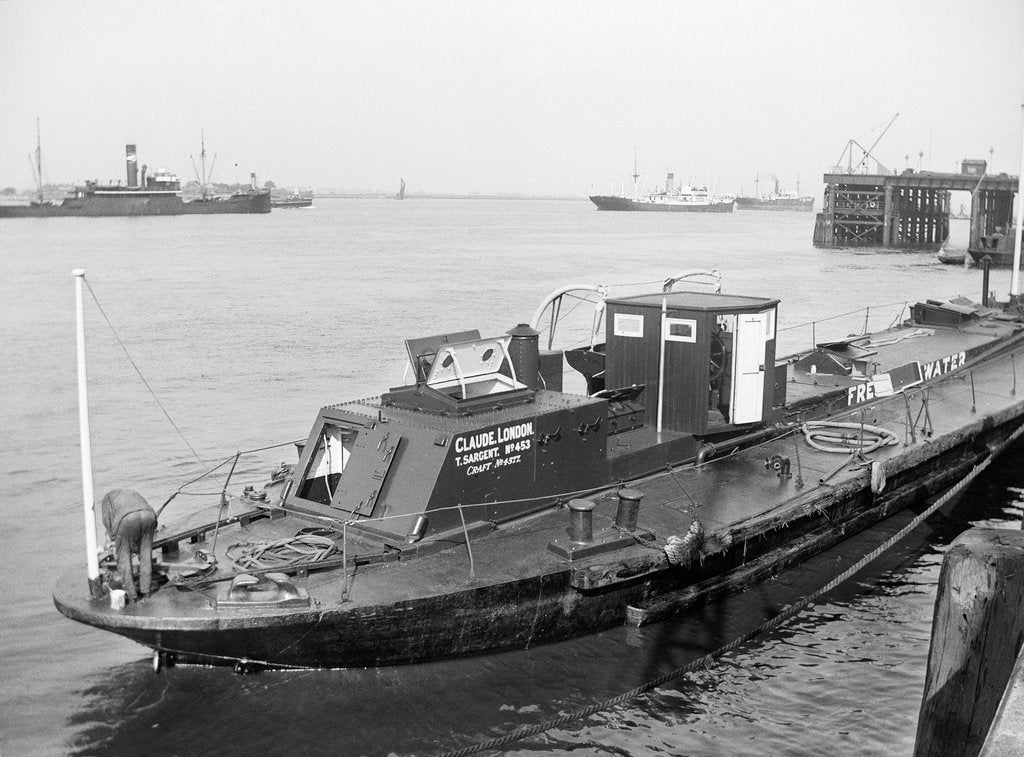 Detail of 'Claude' at quayside, Gravesend by Anonymous