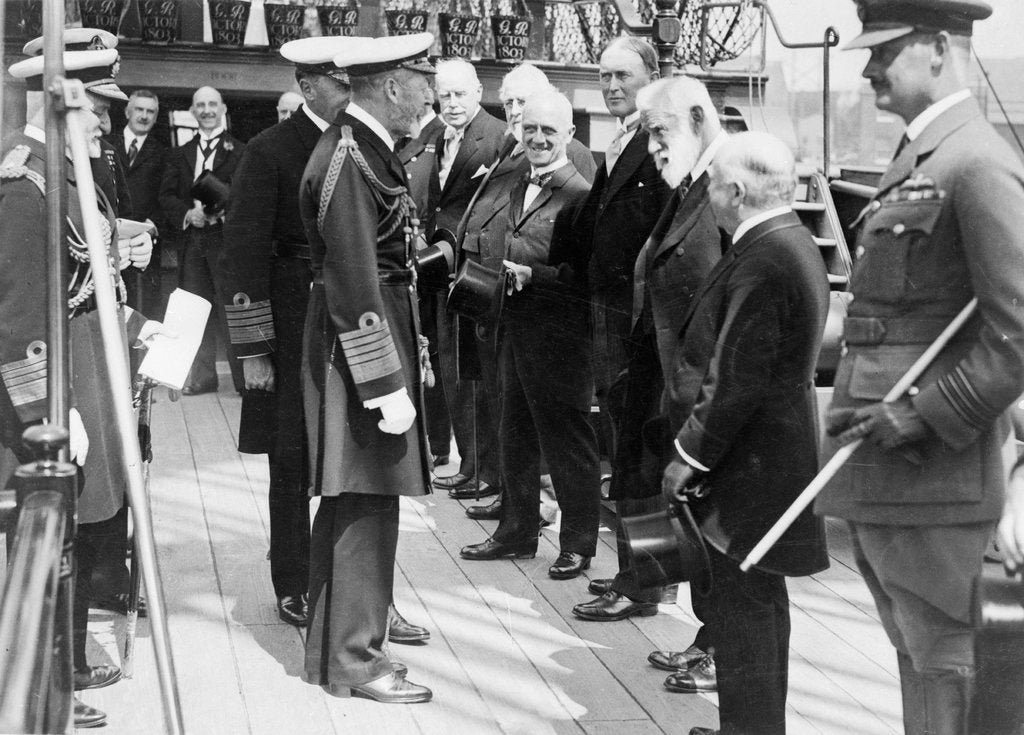 Detail of King George V visits the restored 'Victory' in 1928 by unknown