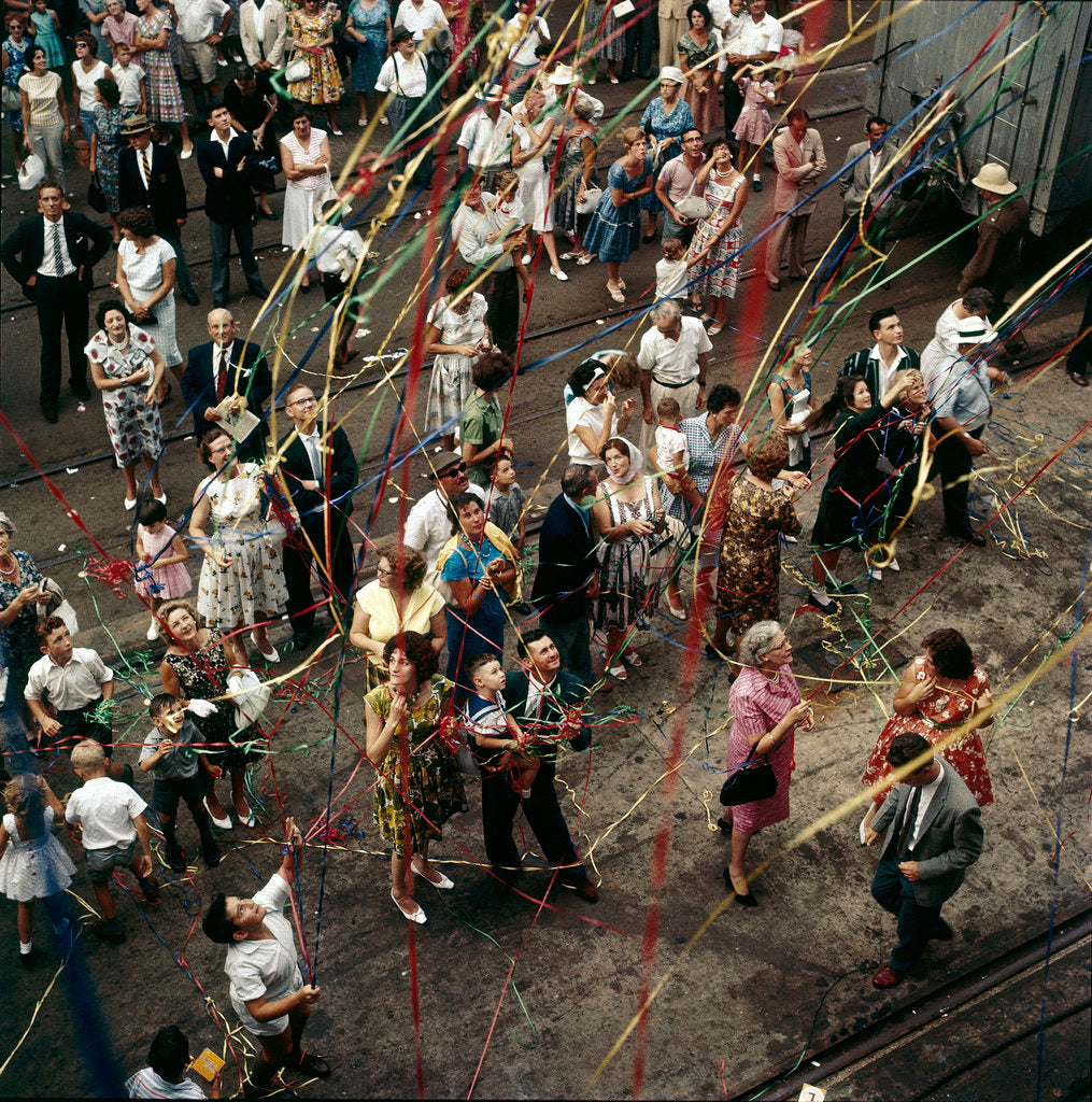 Detail of Farewells on the quayside before the departure of Union-Castle liner 'Windsor Castle' by Union Castle Line Collection