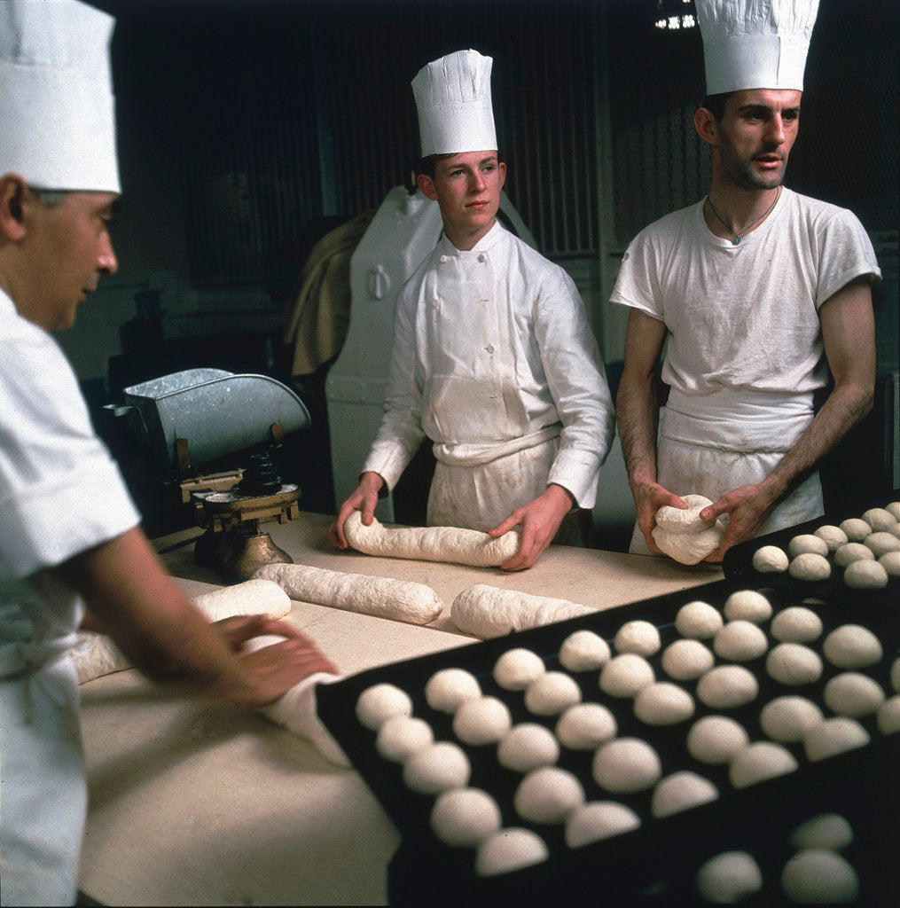 Detail of Chefs preparing breakfast aboard Union-Castle liner 'Windsor Castle' by Marine Photo Service