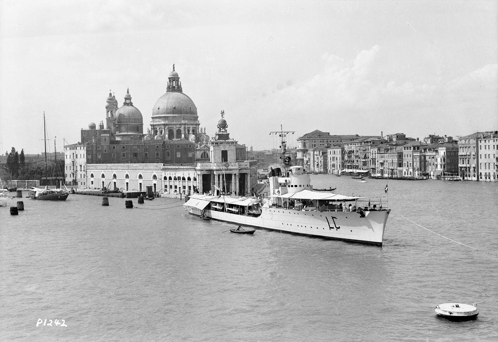 Detail of The Italian fleet torpedo boat 'Lince' at Venice, Italy by Marine Photo Service