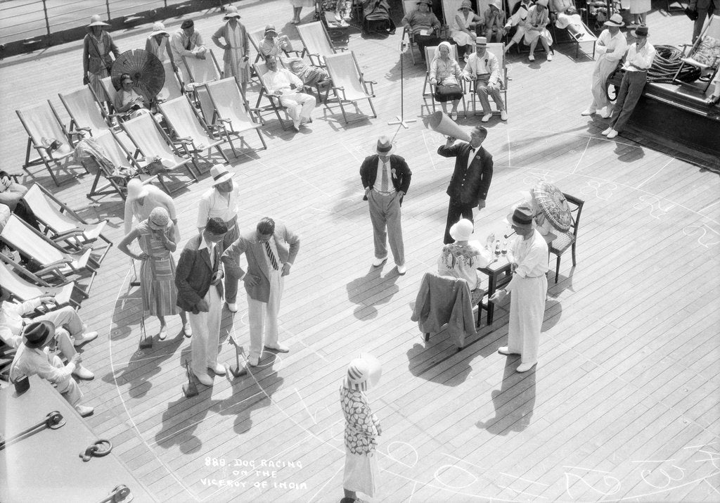 Detail of Dog Racing aboard the 'Viceroy of India' by Marine Photo Service