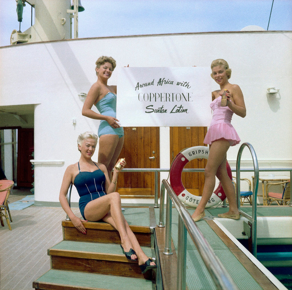 Detail of Around Africa with Coppertone Sunlotion' by Marine Photo Service