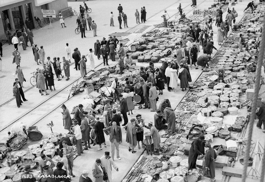 Detail of Market on the quayside in Casablanca, Morocco by Marine Photo Service