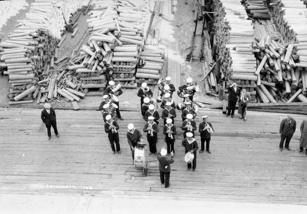 Detail of Quayside band at Leningrad (St. Petersburg), Russia by Marine Photo Service
