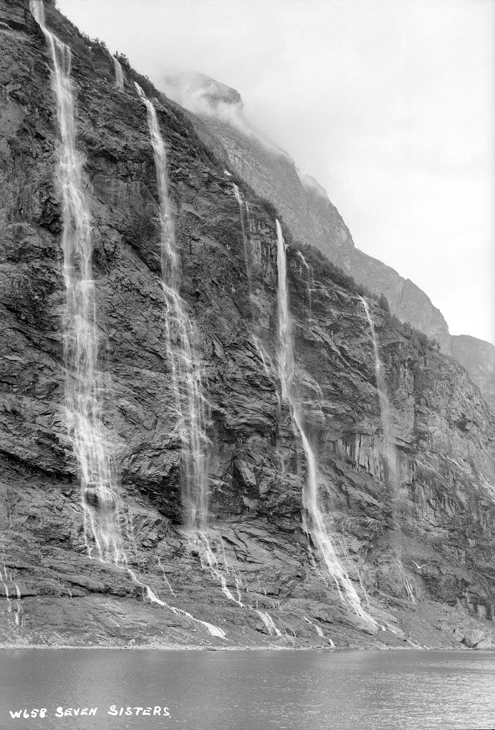 Detail of Seven Sisters Waterfall, Geirangerfjord, Norway by Marine Photo Service