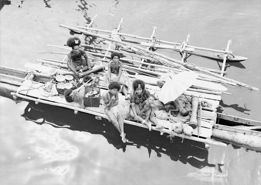 Detail of A family from Port Moresby, Papua New Guinea by Marine Photo Service