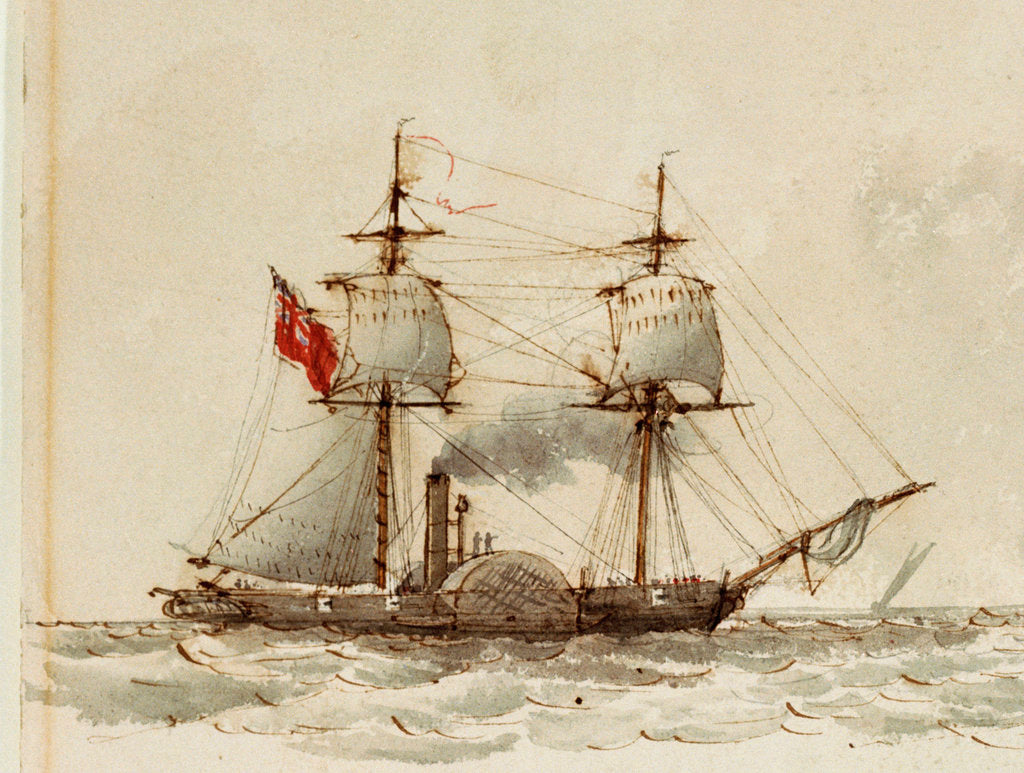 Detail of Paddle steamer (crop of PAD9623) by Anonymous