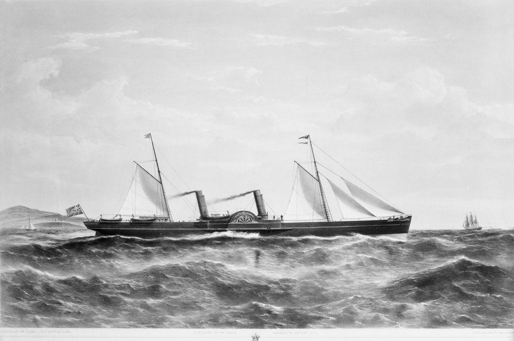 Detail of Glasgow and Belfast Royal Mail Steam Ship Giraffe by William Clark