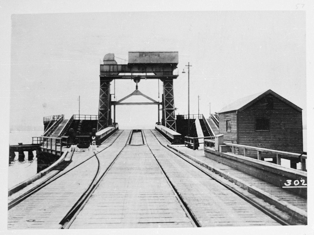 Detail of View of Richborough rail terminal looking along the track towards the end of the ramp by unknown