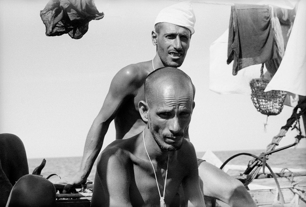 Detail of Portrait of a Kuwaiti pearl diver by Alan Villiers
