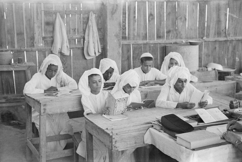 Detail of Group of school children at the Mubarkiya School, Kuwait by Alan Villiers