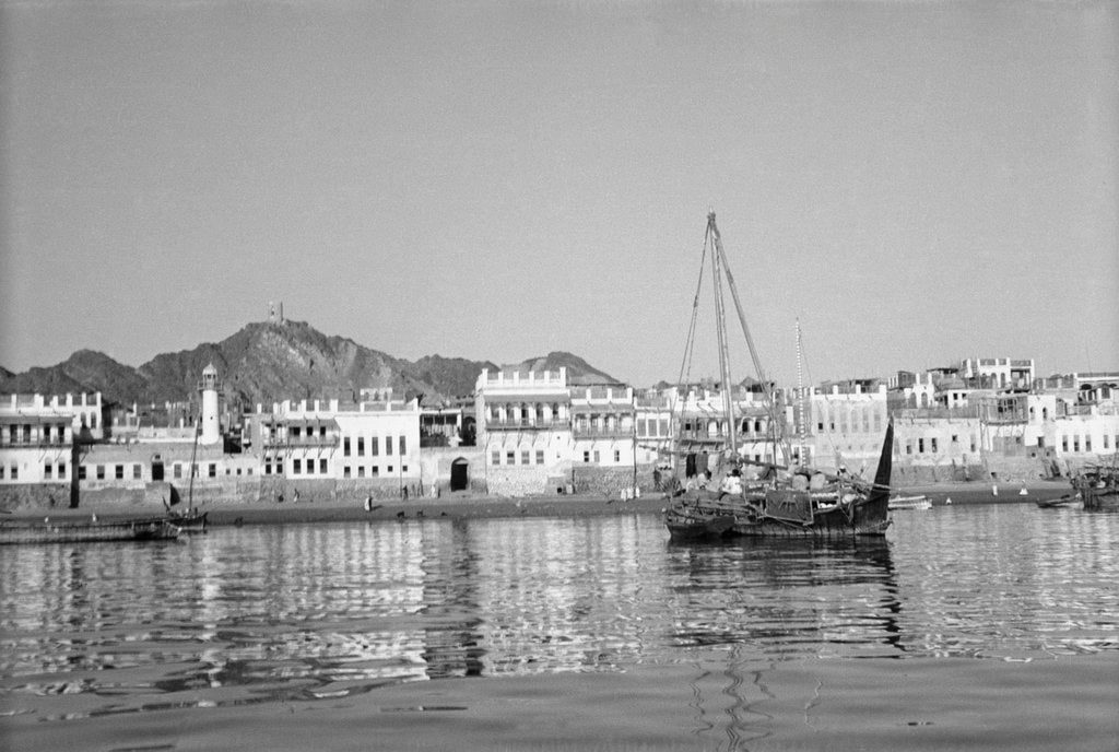Detail of Mutrah waterfront by Alan Villiers
