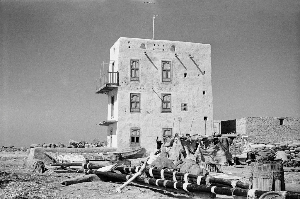 Detail of Three-storey building and boatyard, Jizan by Alan Villiers