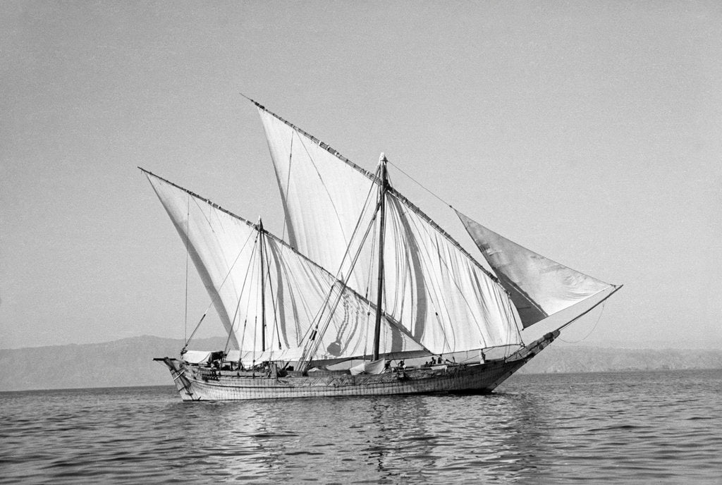 Detail of A boom under full sail by Alan Villiers