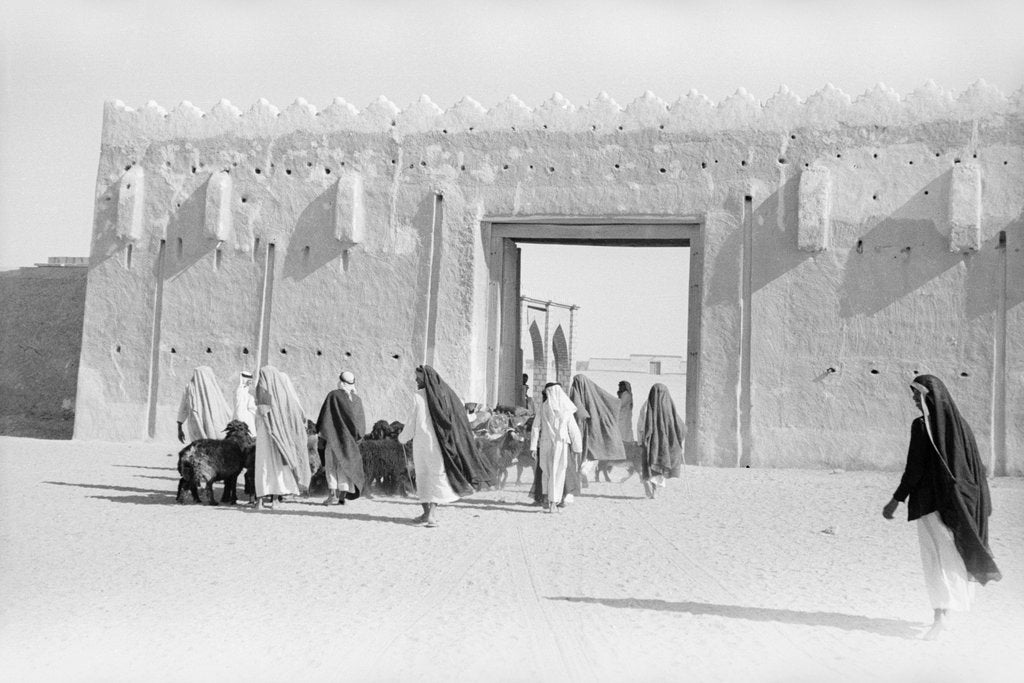 Detail of One of the five gates in Kuwait City wall by Alan Villiers