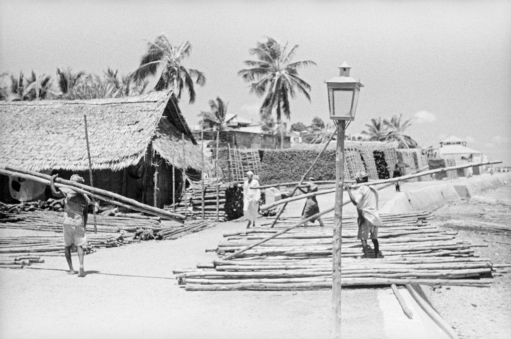 Detail of Lamu waterfront by Alan Villiers