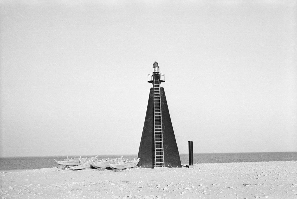 Detail of Lighthouse at entrance to Kuwait Bay by Alan Villiers