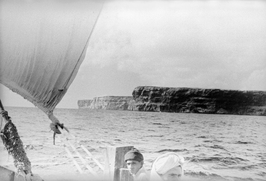 Detail of Ras Haifun coast by Alan Villiers