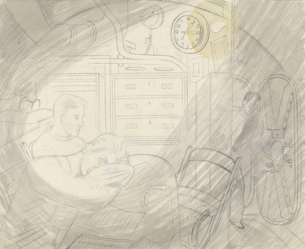 Detail of Submarine Series: The Ward Room by Eric Ravilious
