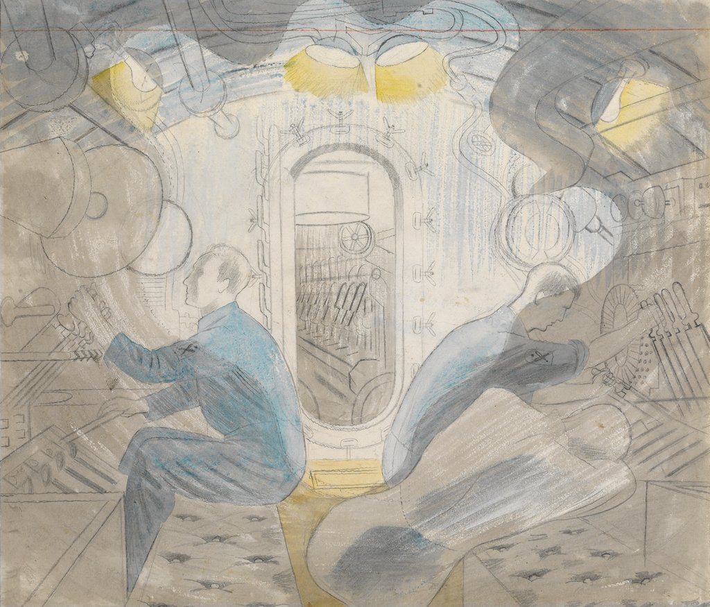 Detail of Submarines Series: Diving Controls 2 by Eric Ravilious