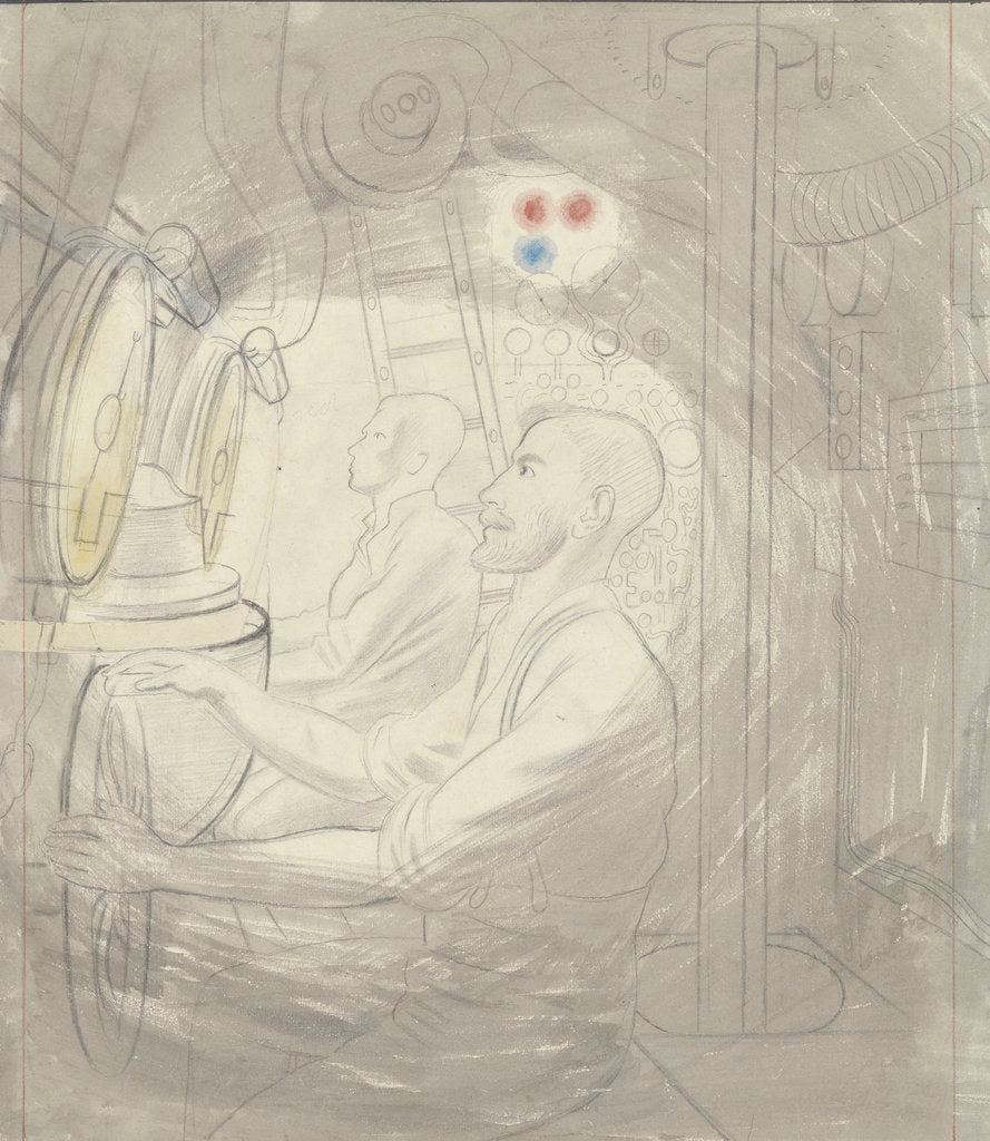 Detail of Submarine Series: Diving Controls by Eric Ravilious