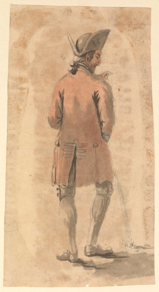 Detail of Back view of man urinating by Gabriel Bray