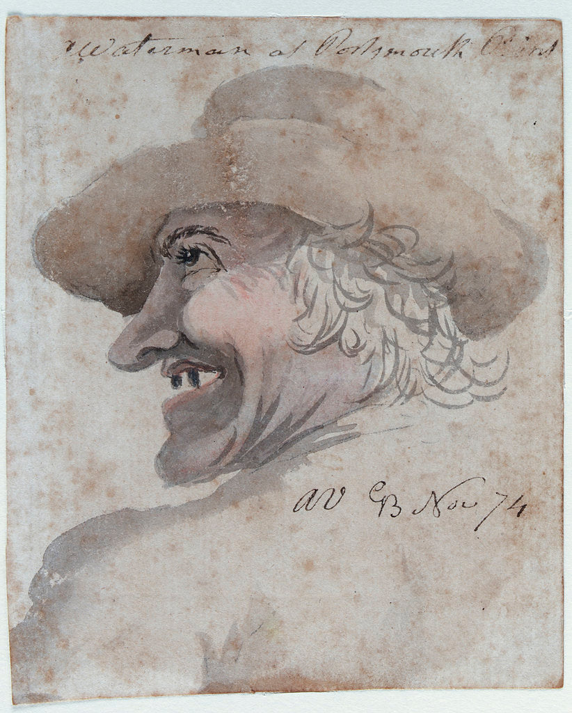 Detail of A waterman at Portsmouth Point by Gabriel Bray