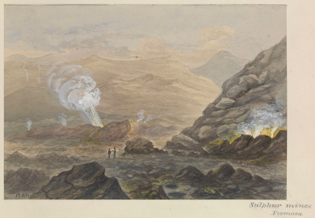 Detail of 'Sulphur mines, Formosa' [Taiwan] by James Henry Butt