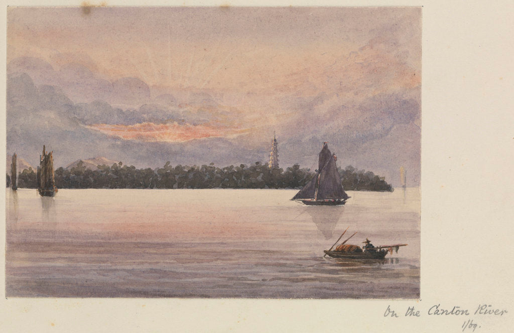Detail of 'On the Canton River' [Guangzhou, China] by James Henry Butt