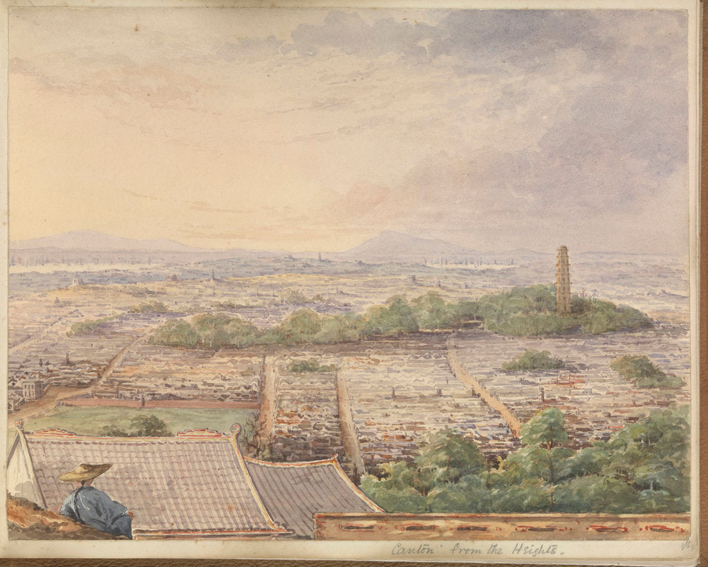 Detail of 'Canton from the Heights' [Guangzhou, China] by James Henry Butt