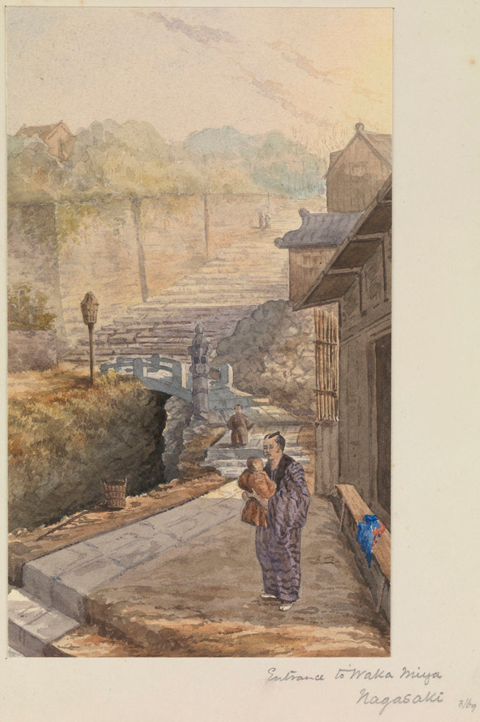 Detail of Entrance to Waka Miya, Nagasaki, Japan by James Henry Butt