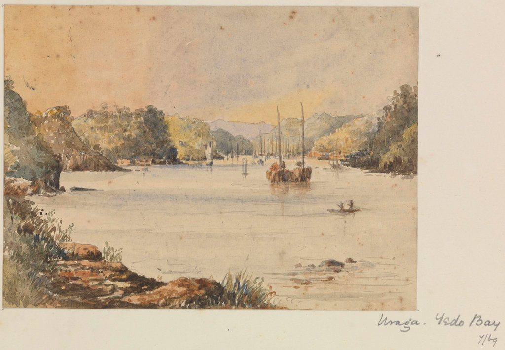 Detail of 'Uraga, Yedo Bay' [Tokyo Bay, Japan] by James Henry Butt