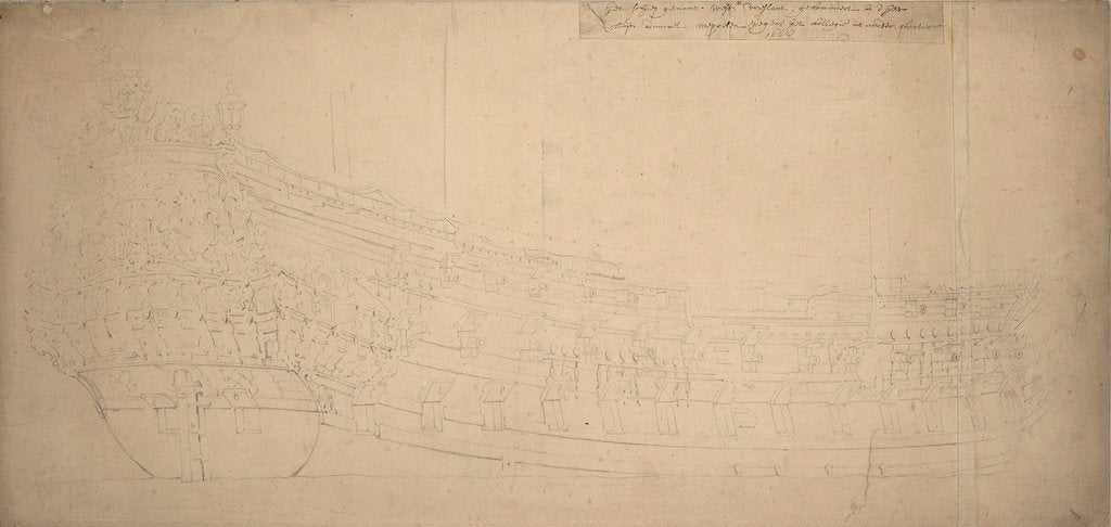 Detail of Portrait of the 'Westfriesland' by Willem Van de Velde the Younger