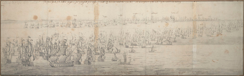 Detail of The Battle of the Texel (Kijkduin), 11[OS]/21 August 1673; first part by Willem van de Velde the Elder
