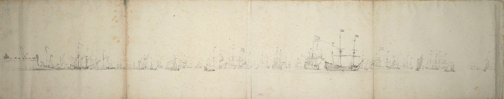 Detail of The Dutch fleet off Flushing, August/September 1666 by Willem Van de Velde the Younger