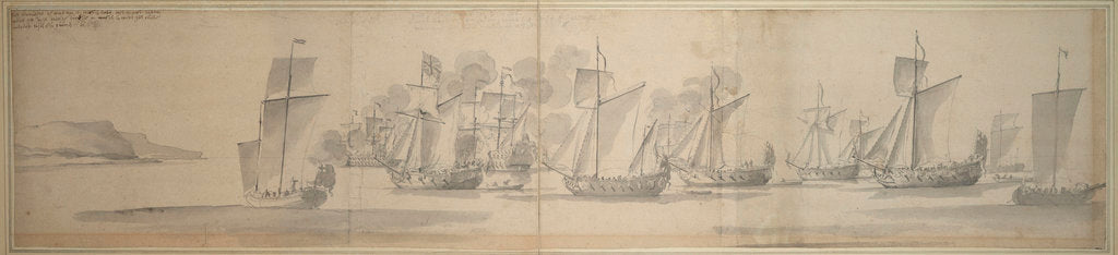 Detail of The passage of Mary of Modena from Calais to Dover, 21 November/1 December 1673 by Willem van de Velde the Elder