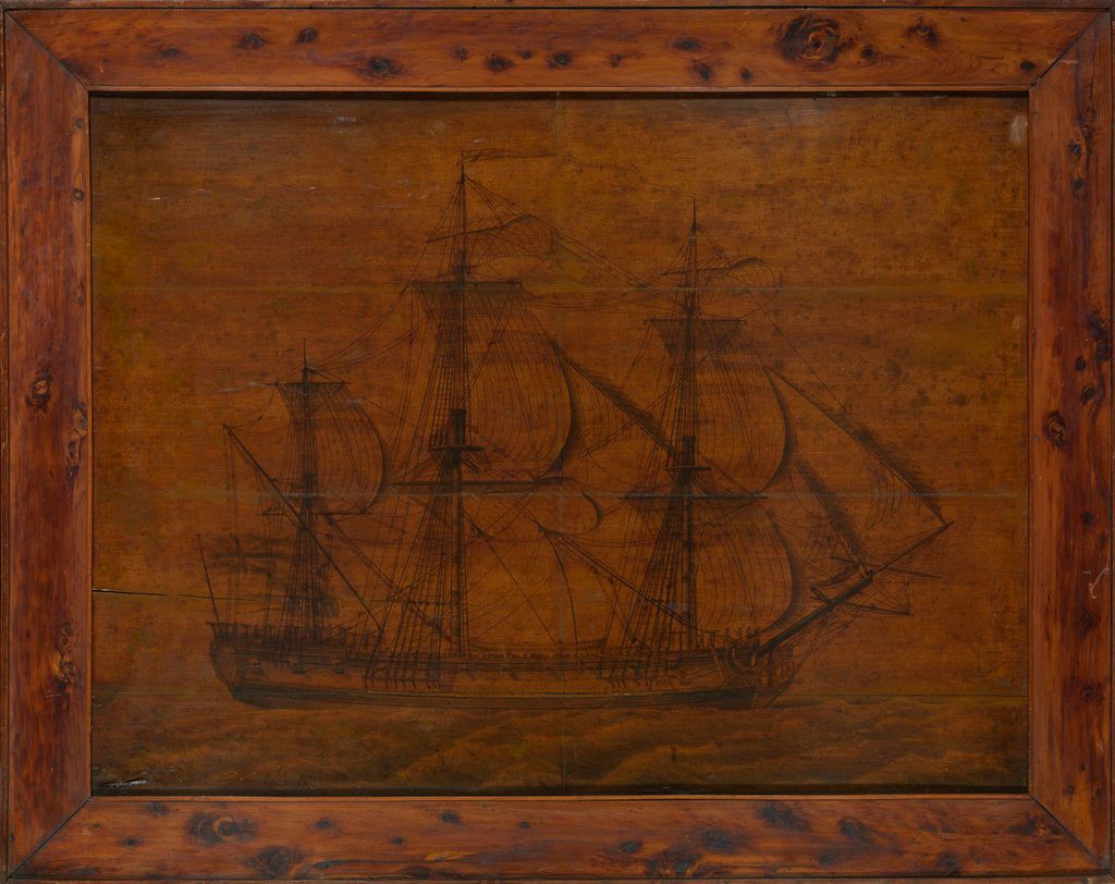 Detail of British warship by Robert Masters