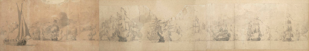 Detail of Battle of Schevenigen, 10 August 1653 by Willem van de Velde the Elder