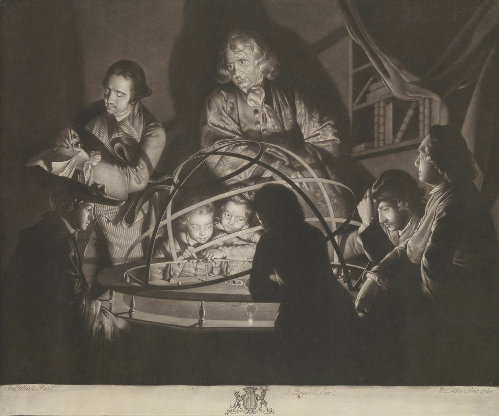 Detail of A philosopher giving a lecture on the orrery by Joseph Wright