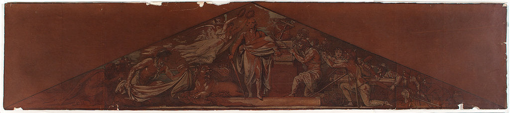 Detail of An English second rate of the smaller class by Willem van de Velde