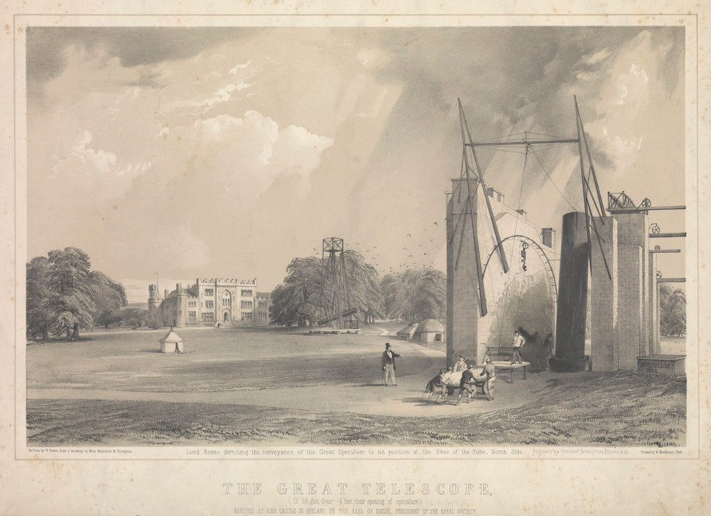 Detail of The Great Telescope... erected at Birr Castle in Ireland, by Earl of Rosse, President of the Royal Society by Henrietta M. Crompton