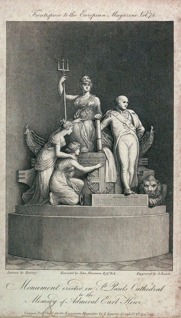 Detail of Monument erected in St Paul's Cathedral to the memory of Admiral Earl Howe by Burney