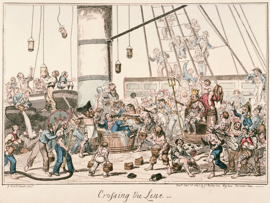 Detail of Crossing the Line by George Cruikshank