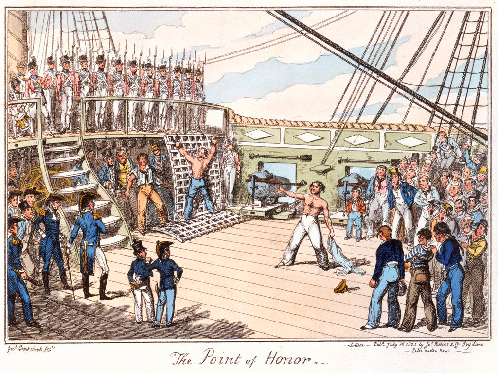 Detail of The Point of Honour by George Cruikshank